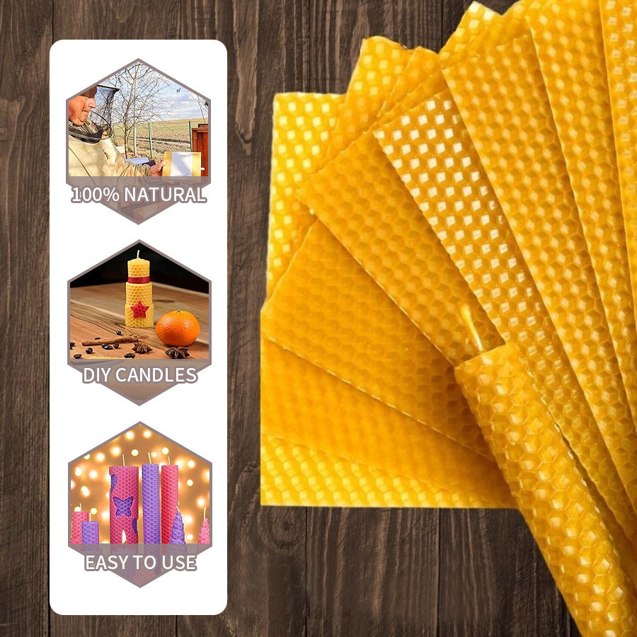 Candle Making Kit Beeswax - 10/20/30 قطعة صفائح شمع العسل الطبيعي