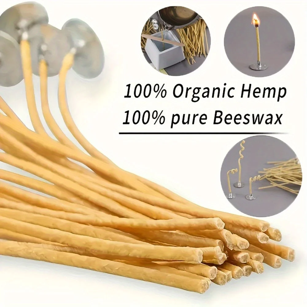 شمعة الفتائل 50 قطعة 8 بوصة ال - مراجعة Candle Making Kit Beeswax وسعره