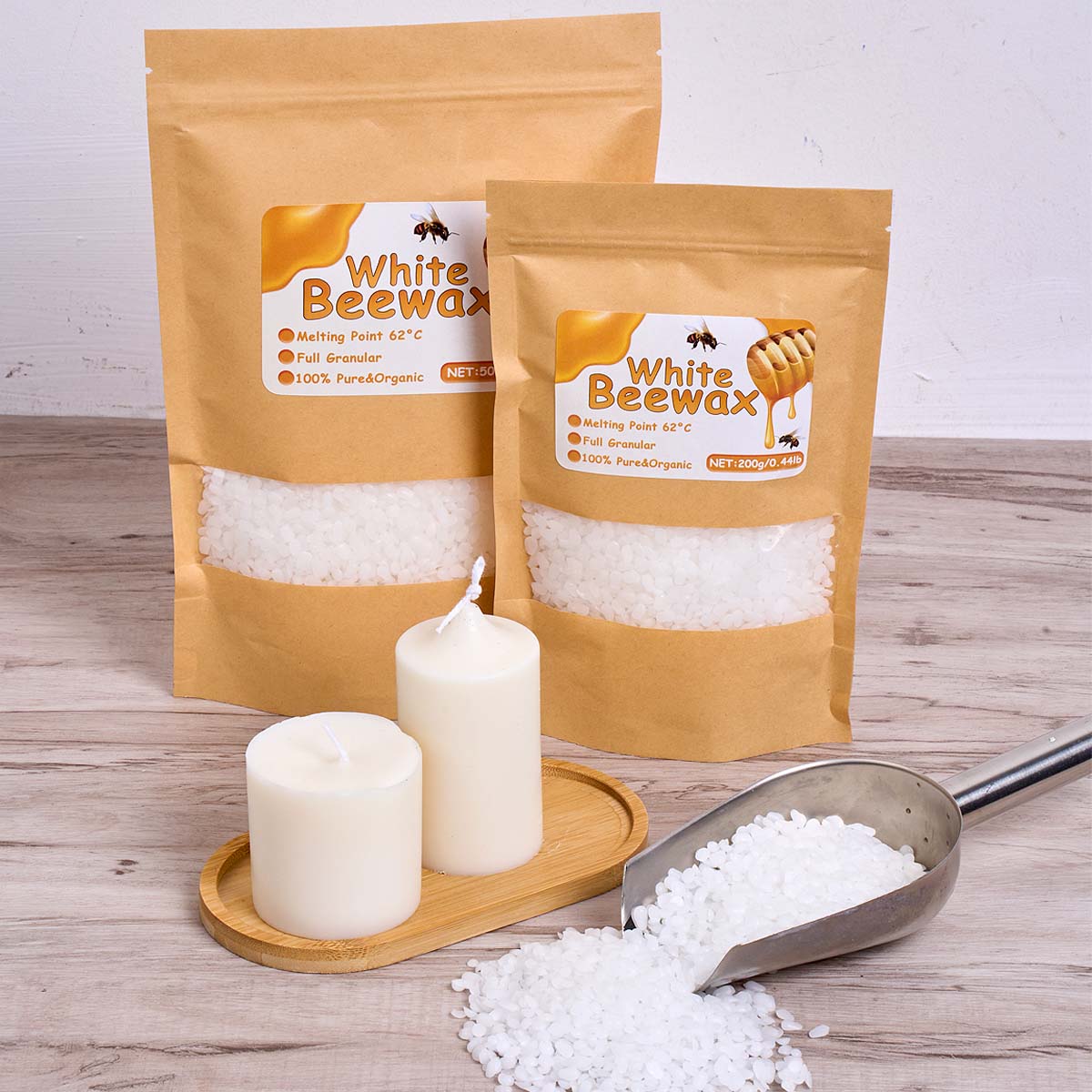 1000 جرام شمع العسل الأبيض لتق - مراجعة Candle Making Kit Beeswax وسعره