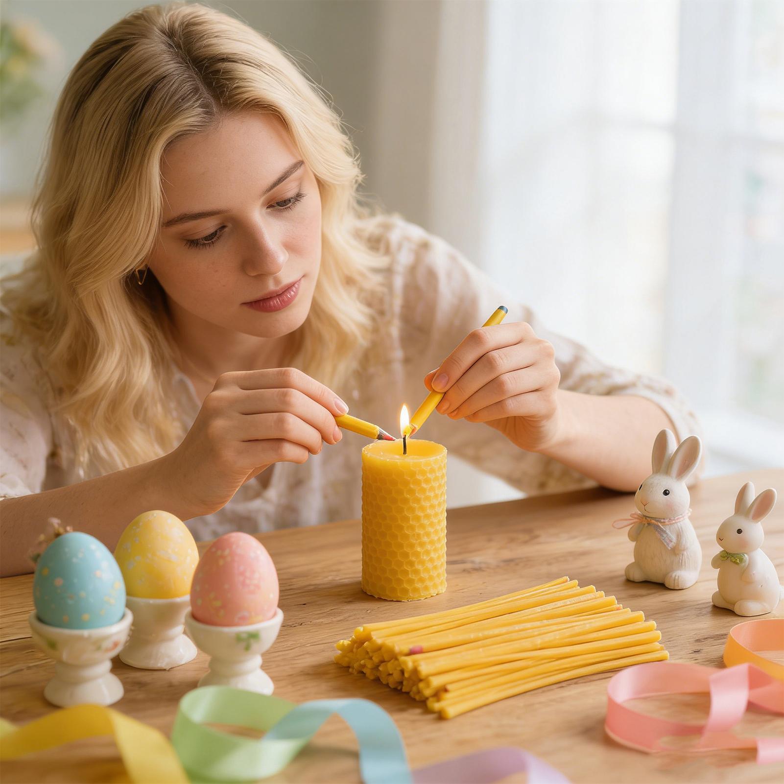 أعواد شمع العسل لتزيين البيض 1 - مراجعة Candle Making Kit Beeswax وسعره